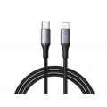 Laidas USB C - iPhone 12 / 13 / 14 8pin (Lightning) 1m 30W pintas juodas Joyroom S-A28